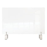 Clear Partition Extender with Attached Clamp, 36 x 3.88 x 24, Thermoplastic Sheeting