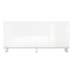 Clear Partition Extender with Attached Clamp, 48 x 3.88 x 18, Thermoplastic Sheeting