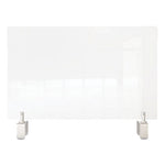 Clear Partition Extender with Attached Clamp, 29 x 3.88 x 18, Thermoplastic Sheeting