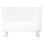 Clear Partition Extender with Attached Clamp, 29 x 3.88 x 24, Thermoplastic Sheeting