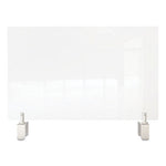 Clear Partition Extender with Attached Clamp, 42 x 3.88 x 30, Thermoplastic Sheeting