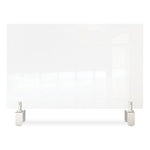 Clear Partition Extender with Attached Clamp, 42 x 3.88 x 24, Thermoplastic Sheeting