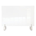 Clear Partition Extender with Attached Clamp, 36 x 3.88 x 18, Thermoplastic Sheeting