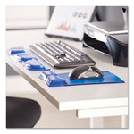 Gel Wrist Support with Attached Mouse Pad, 8.25 x 9.87, Blue