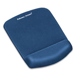 PlushTouch Mouse Pad with Wrist Rest, 7.25 x 9.37, Blue