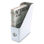 Fusion Magazine File, 4.25 x 9.5 x 12, White/Gray