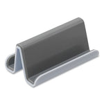 Fusion Double-Sided Business Card Holder, Holds 2.25 x 4 Cards, Polypropylene, Gray/White