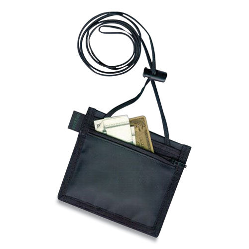 ID Neck Pouch, Horizontal, 4.5 x 3.5, Black