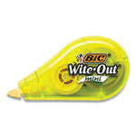 Wite-Out Brand Mini Correction Tape, Non-Refillable, Blue/Purple/Yellow Applicators, 0.2" x 314.4", 3/Pack