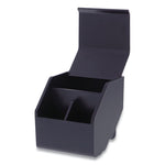 Konnect Desktop Organizer Short Storage Bin, 3.4" x 3.5" x 3.5", Black