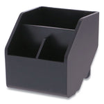 Konnect Desktop Organizer Short Storage Bin, 3.4" x 3.5" x 3.5", Black