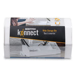 Konnect Desktop Organizer Wide Storage Bin, 7.5" x 3.5" x 3.5", White