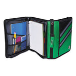 Z-System 2-in-1 Zipper Binder, 3 Rings (x2), 1.5" Capacity (x2), 11 x 8.5, Black/Gray Accents