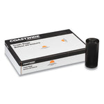 Reprocessed Resin Can Liners, 33 gal, 1.5 mil, 33" x 39", Black, 25 Bags/Roll, 4 Rolls/Carton