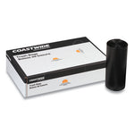 High-Density Can Liners, 45 gal, 22 mic, 40" x 48", Black, 25 Bags/Roll, 6 Rolls/Carton