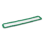 Looped-End Dust Mop Head, Microfiber, 48 x 5, Green