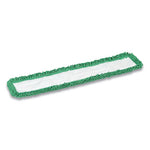 Looped-End Dust Mop Head, Microfiber, 36 x 5, Green