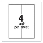 Printable Postcards, Inkjet, Laser, 110 lb, 5.5 x 4.25, Bright Yellow, 200 Cards, 4 Cards/Sheet, 50 Sheets/Pack