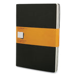 Cahier Journal, 1-Subject, Narrow Rule, Black Cover, 10 x 7.5 Sheets, 3/Pack