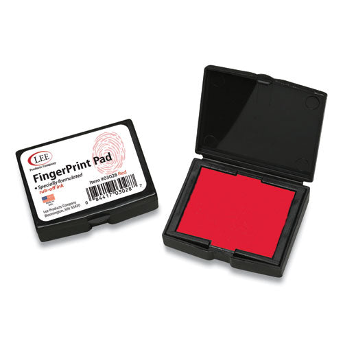 Inkless Fingerprint Pad, 2.25" x 1.75", Red