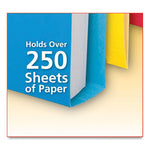 Double Stuff File Folders, 1/3-Cut Tabs: Assorted, Letter Size, 1.5" Expansion, Assorted Colors, 24/Pack