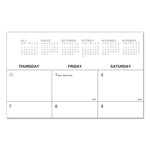 Desk Pad Calendar, 22 x 17, White/Black Sheets, Black Binding, Clear Corners, 12-Month (Jan to Dec): 2024