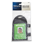 ID Neck Pouch with Pen Loop, Vertical, 4 x 2.75, Black