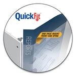 QuickFit Ledger D-Ring View Binder, 3 Rings, 1.5" Capacity, 11 x 17, White