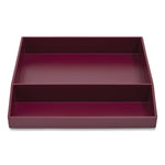 Divided Stackable Plastic Tray, 2 Compartments, 9.44 x 9.84 x 1.77, Purple