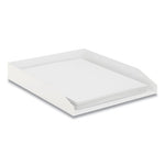 Front-Load Stackable Plastic Document Tray, 1 Section, Letter Size Files, 9.8 x 12.24 x 1.75, White