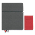 Large Mastery Journal with Pockets, 1-Subject, Narrow Rule, Charcoal/Red Cover, (192) 10 x 8 Sheets