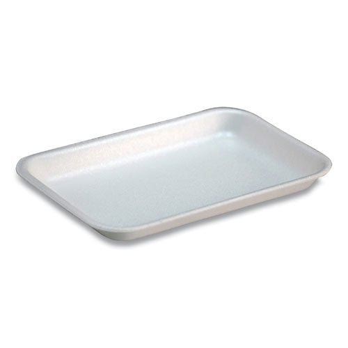 Supermarket Tray, #17S, 8.3 x 4.8 x 0.65, White, Foam, 1,000/Carton