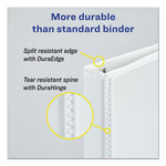 Durable View Binder with DuraHinge and Slant Rings, 3 Rings, 1.5" Capacity, 11 x 8.5, White