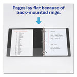 Durable View Binder with DuraHinge and EZD Rings, 3 Rings, 4" Capacity, 11 x 8.5, Black, (9800)