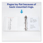 Durable View Binder with DuraHinge and Slant Rings, 3 Rings, 3" Capacity, 11 x 8.5, White, 4/Pack