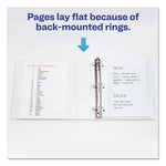 Durable View Binder with DuraHinge and Slant Rings, 3 Rings, 2" Capacity, 11 x 8.5, White, 4/Pack