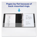 Durable Non-View Binder with DuraHinge and EZD Rings, 3 Rings, 3" Capacity, 11 x 8.5, Black, (8702)