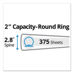 Mini Size Durable Non-View Binder with Round Rings, 3 Rings, 2" Capacity, 8.5 x 5.5, Black