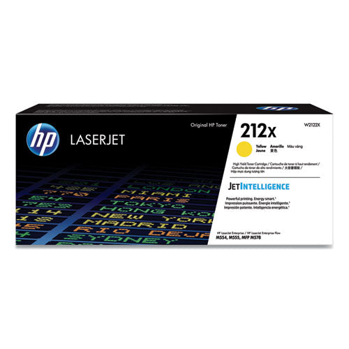 HP 212X, (W2122X) High-Yield Yellow Original LaserJet Toner Cartridge