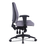 Alera Wrigley Series 24/7 High Performance Mid-Back Multifunction Task Chair, Supports Up to 275 lb, Gray, Black Base