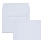 Greeting Card/Invitation Envelope, A-6, Square Flap, Gummed Closure, 4.75 x 6.5, White, 100/Box