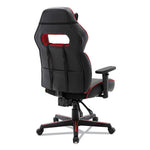 Racing Style Ergonomic Gaming Chair, Supports 275 lb, 15.91" to 19.8" Seat Height, Black/Red Trim Seat/Back, Black/Red Base