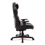 Racing Style Ergonomic Gaming Chair, Supports 275 lb, 15.91" to 19.8" Seat Height, Black/Red Trim Seat/Back, Black/Red Base