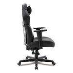 Racing Style Ergonomic Gaming Chair, Supports 275 lb, 15.91" to 19.8" Seat Height, Black/Gray Trim Seat/Back, Black/Gray Base