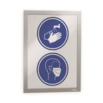 DURAFRAME SUN Sign Holder, 8.5 x 11, Silver Frame, 2/Pack