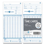 Time Clock Cards for Pyramid Technologies 2000/6000, Two Sides, 3.38 x 7.44, 100/Pack