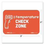 BeSafe Messaging Education Wall Signs, 9 x 6, "Temperature Check Zone", 3/Pack