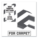 BeSafe Carpet Decals, New Traffic Pattern For Your Safety; Please Follow The Signs, 12 x 18, White/Gray, 7/Pack