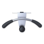 Hanger Shaped Partition Coat Hook, Metal/Foam/ABS, Silver/Black