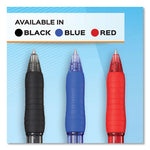 Profile Gel Pen, Retractable, Medium 0.7 mm, Black Ink, Translucent Black Barrel, Dozen